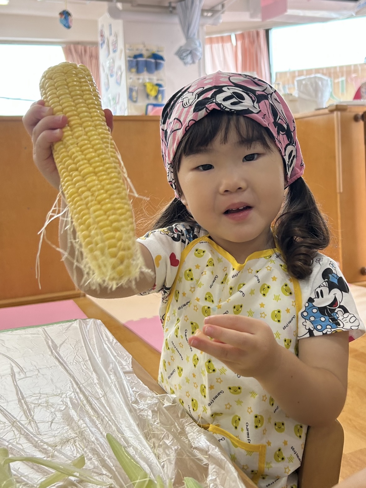 優勝しました トウモロコシの皮むき大会 - makoto's daily handmades