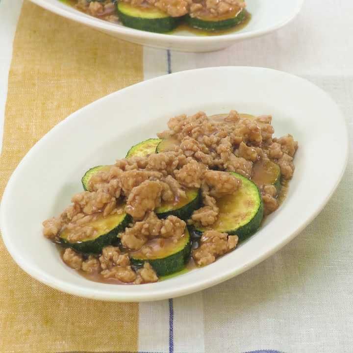 ズッキーニと鶏ひき肉のピリ辛味噌炒めレシピサイトNadia