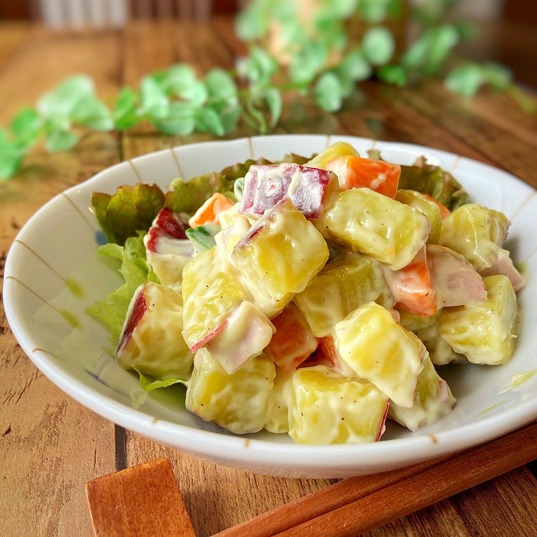 さつまいもとウインナーのコロコロサラダ