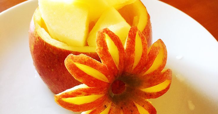 お弁当のリンゴがおしゃれに大変身！2分でできる簡単飾り切り - ライブドアニュース