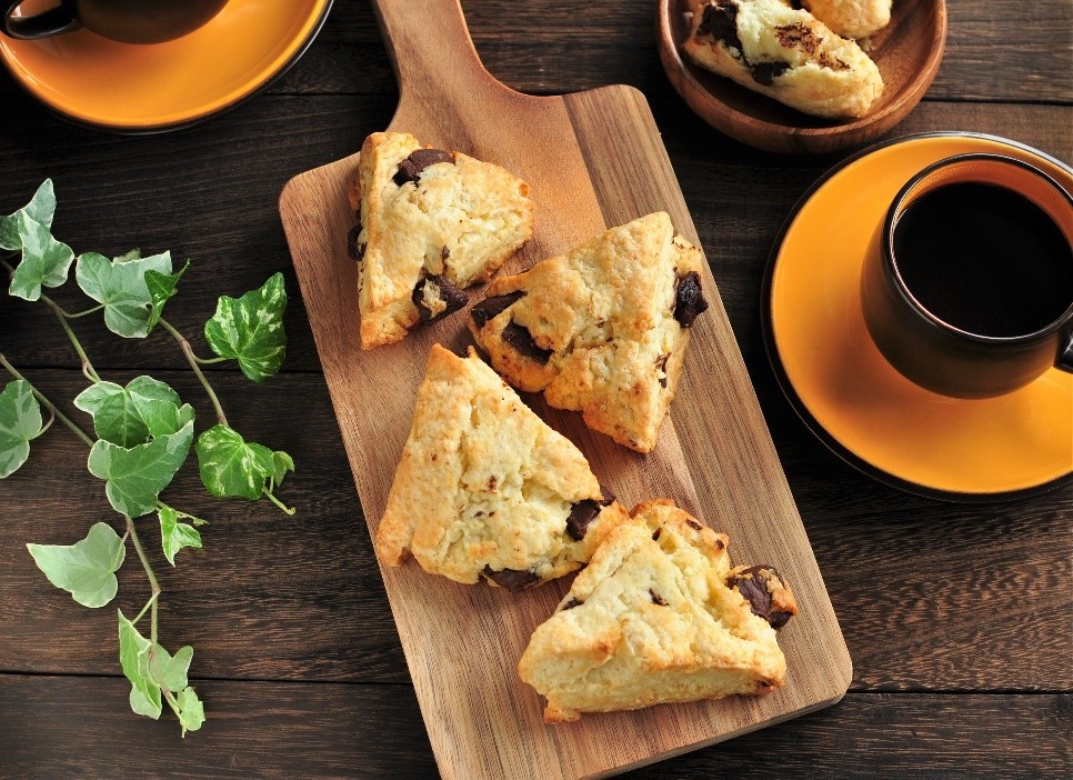 米粉でスタバ風チョコチャンクスコーン - よねこのゆるゆる米粉レシピ