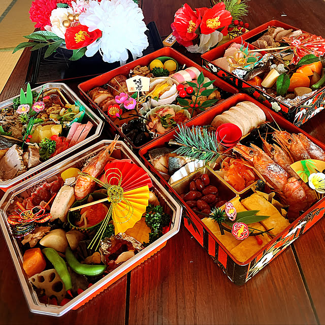 2024年我が家のデコおせち手作りおせち料理の黄色いかわいいごはん