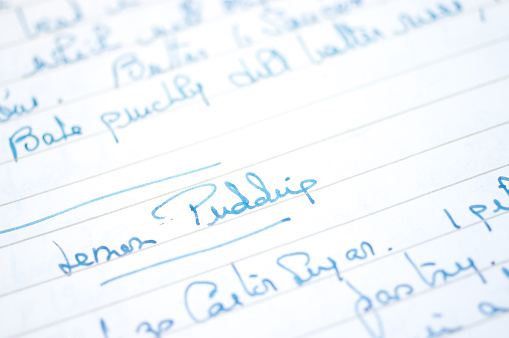 レモンプリン 手書き 筆記体ヴィンテージレシピから抽出 - インクのストックフォトや画像を多数ご用意 - インク, デザート, レシピ - iStock