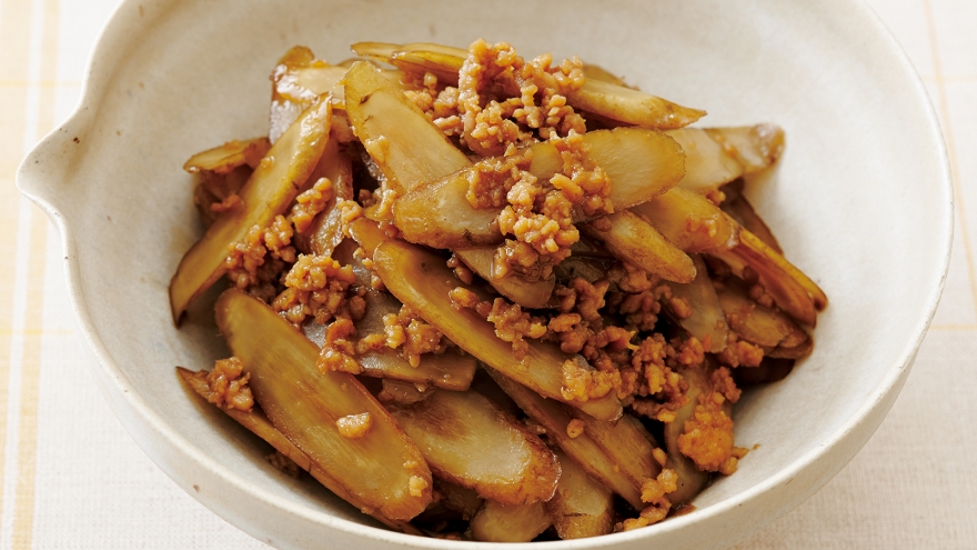 茄子とひき肉の煮浸し♪