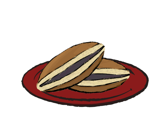 かわいい話すどら焼きのイラスト素材無料ダウンロード IllustCute