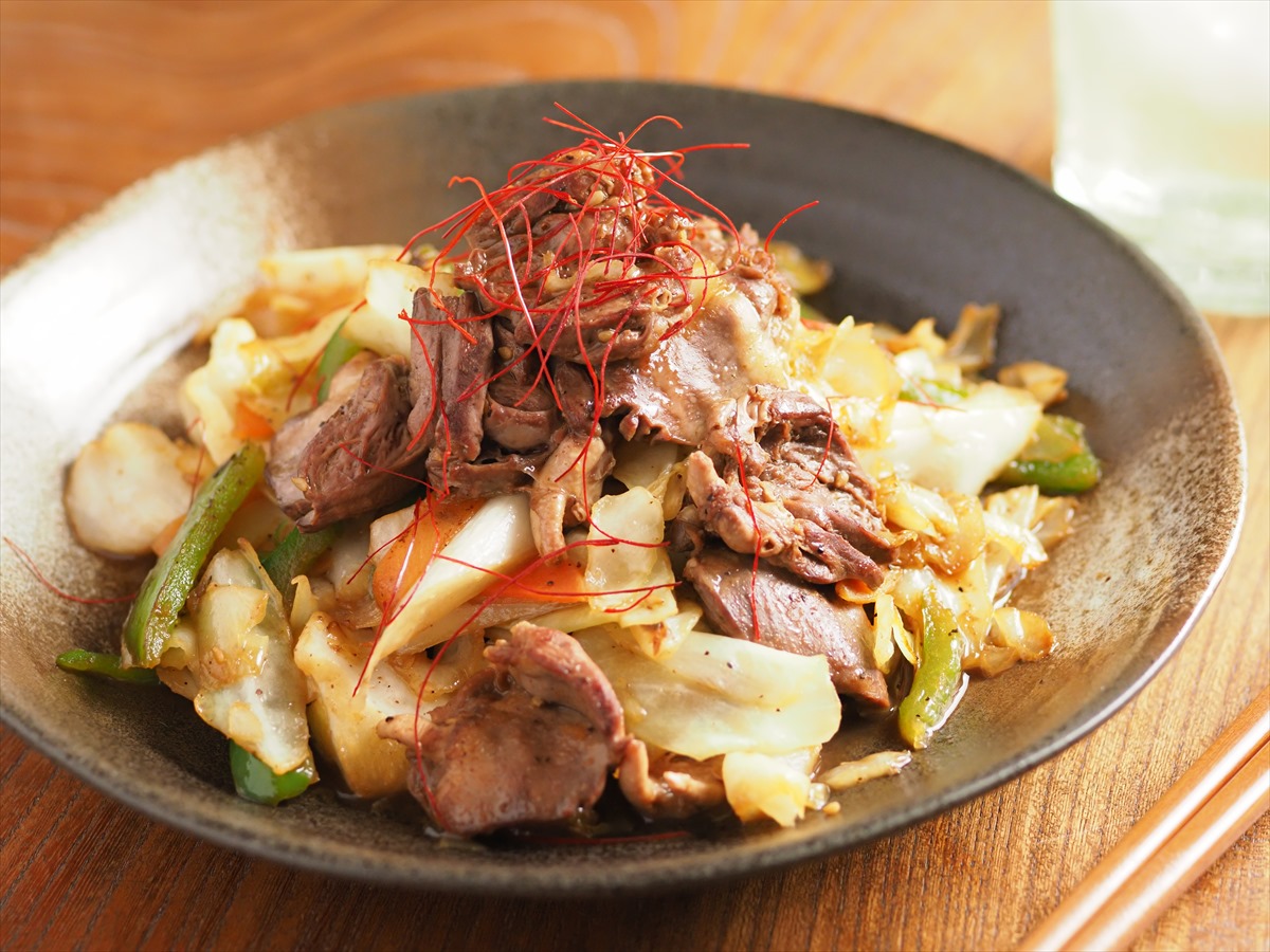 すた丼のタレで肉野菜炒め