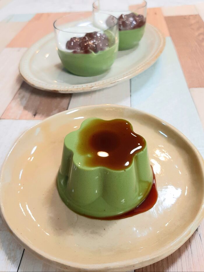 とろ〜り濃厚！ 抹茶プリン