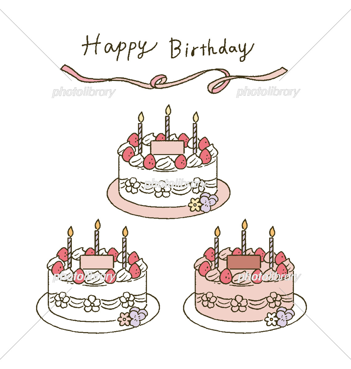 ケーキのイラストの簡単な描き方 手書きでショートケーキかくぬる工房