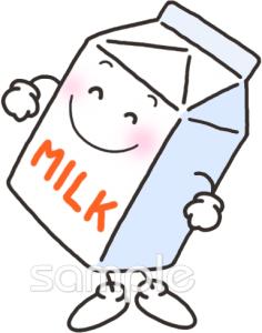 牛さんマークの牛乳パックとグラスに入った牛乳のイラスト - ONWAイラスト