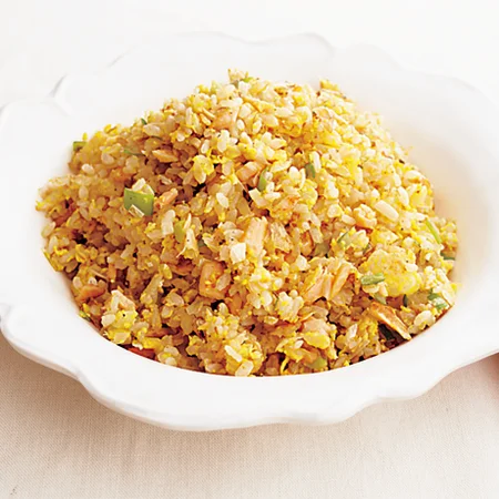 塩鮭と小松菜のチャーハンこうちゃんオフィシャルブログ「こうちゃんの簡単料理レシピ」Powered by Ameba