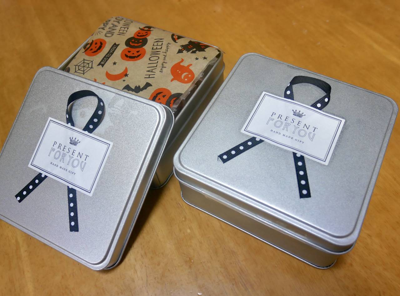 円筒ケースを使ったクッキーのラッピング