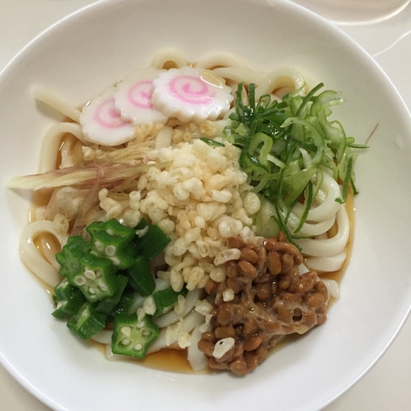 夏野菜とたこの冷やしうどん