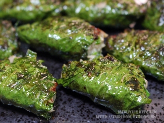 大葉と梅の豚肉巻き