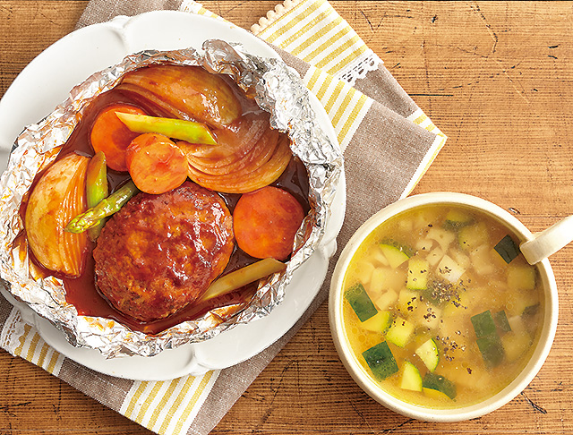 リクエスト企画第5弾！！！, 今回は包み焼きハンバーグの作り方です。, 包むことで香りが閉じ込められ、開けた瞬間の香りは格別です。,また、熱々で召し上がれるのも包み焼きならではです。, 感動的な美味しさを、ぜひお試しください。 , -——————, 材料＆調味料※3個分,-——————, ■タネ, ・合い挽き肉 400g, ・塩 3g, ・おろしニンニク 1カケ, ・味噌 小さじ1,