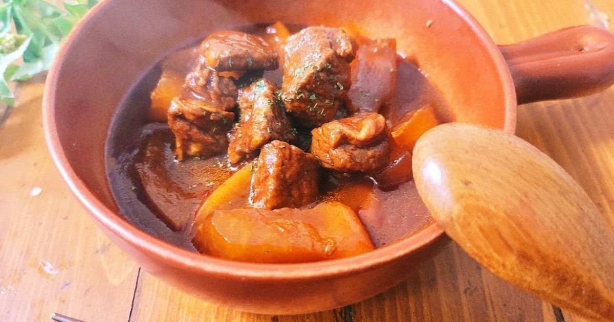 圧力鍋で簡単！牛すね肉と大根の和風煮物