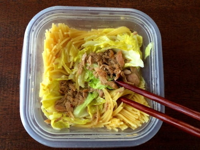 ツナとキャベツのパスタ