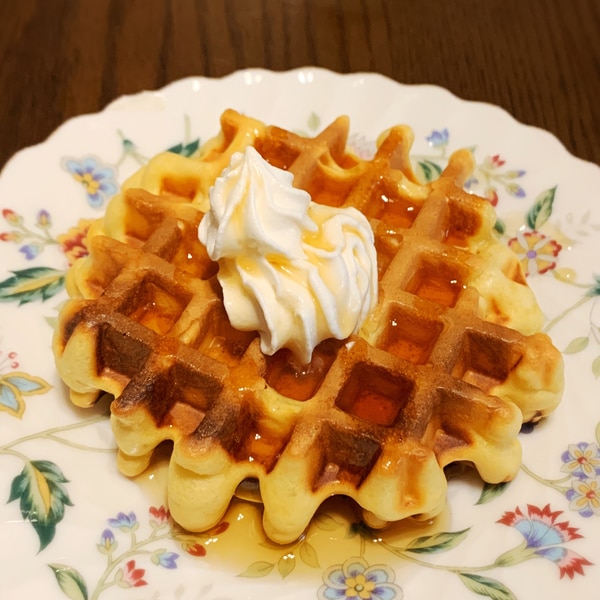 卵なし！メープルおさつワッフル ホットケーキミックスで簡単