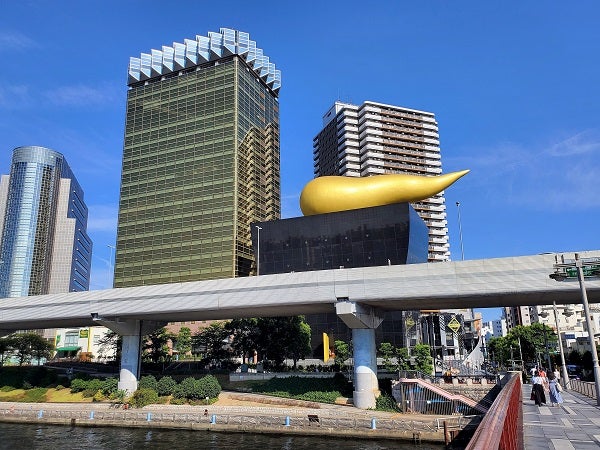 アサヒビールのオブジェはオリンピックの聖火台だった！ – Towing Caravan with Land Rover