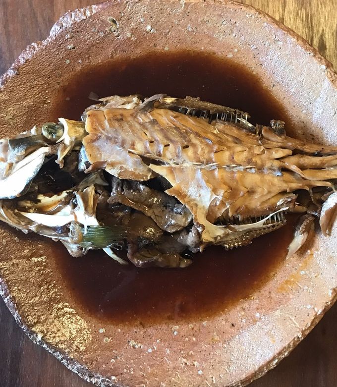 とろりとした肝がたまらない、カワハギの煮付け