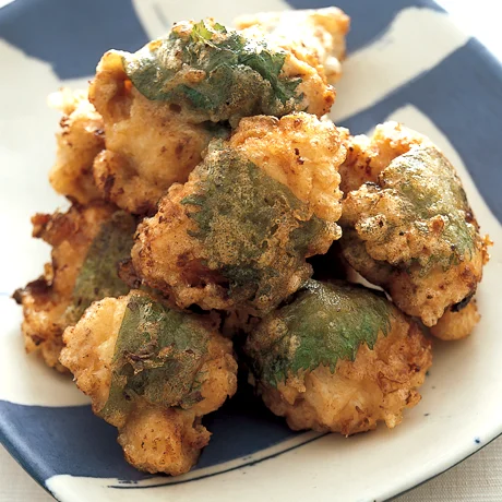 鶏むね肉の大葉から揚げ