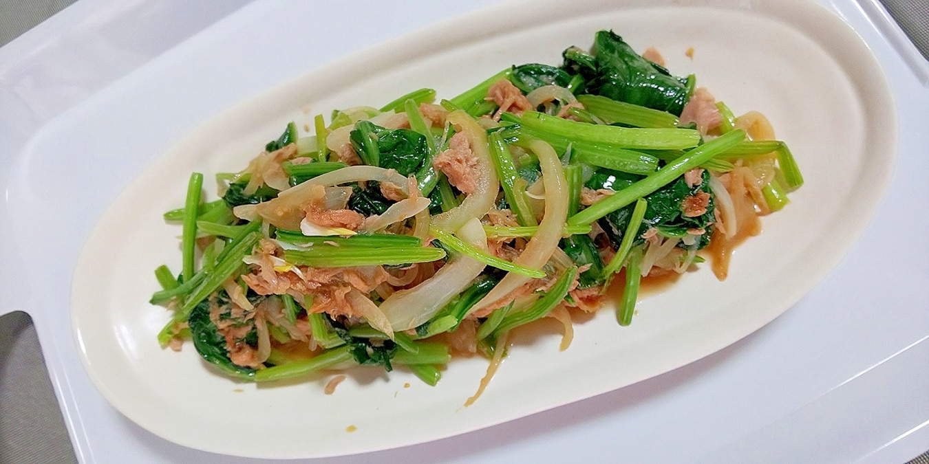 麺つゆで！ツナとほうれん草のバター炒め by ⌯ˆ‎﻿•ﻌ•ˆ⌯♡クックパッド簡単おいしいみんなのレシピが392万品