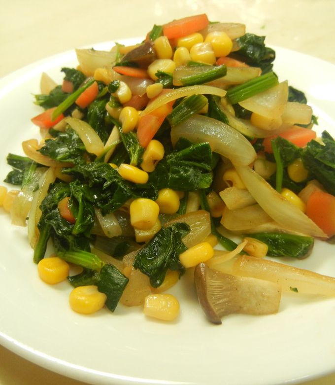 ほうれん草とコーンのソテー お弁当にも