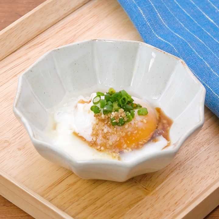 手軽な一品！ めんつゆで作る温泉卵の月見にゅうめん