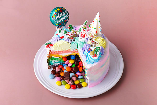 2度楽しめる！サプライズギミックケーキ 4号 12cm 選べるアイシングクッキー THE NICOLECake.jp