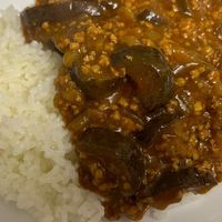 トマトとなすのキーマカレ