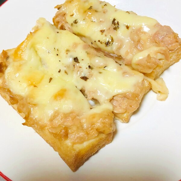 厚揚げのツナ・マヨのせ☆チーズ焼き