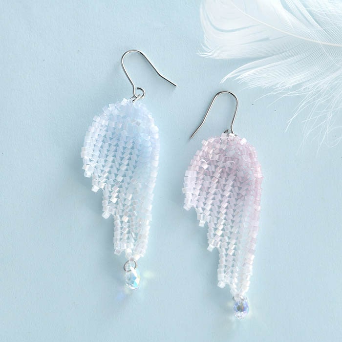 簡単に編める「ビーズのふたごのさくらんぼピアス」作り方 1ページ目 ぬくもり