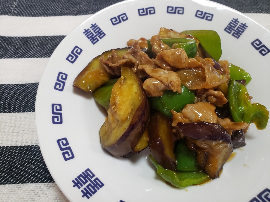 なすとピーマンのさっぱり炒め