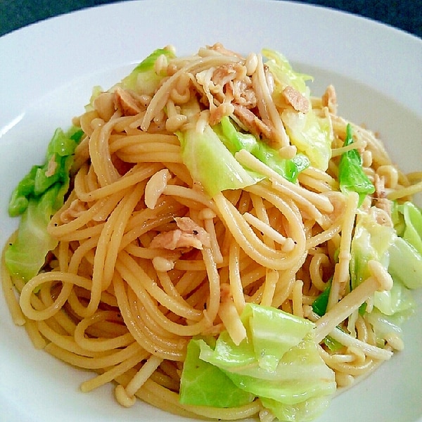 レモンでさっぱり ツナ缶とキャベツの簡単和風パスタ