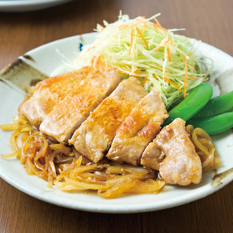 厚切りポークのねぎ塩だれ