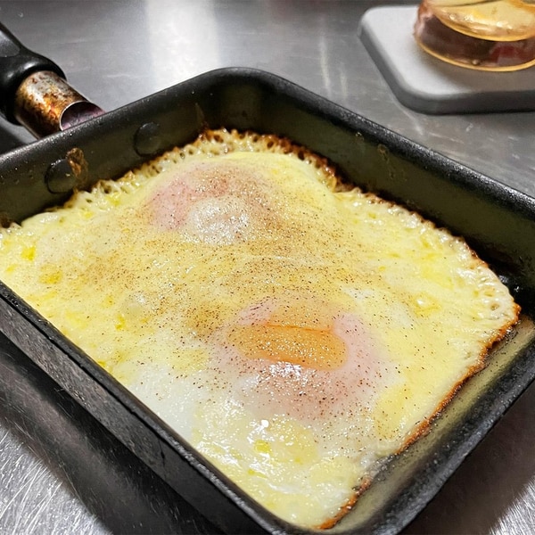 レンジで簡単おつまみ★目玉焼きキムチ