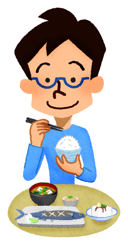 栄養バランスの良い食事と男性のイラスト素材207370399 毎月1点無料 フリー のストックフォト イメージマート