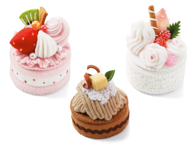 フェルトで作るレアチーズケーキ 無料型紙＆作り方 手作りおままごと手芸＊あまなつのフェルトキッチン＊