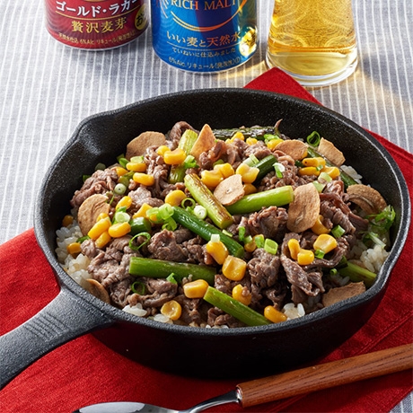 365日時短料理 ガーリックペッパーライス♡, ⁡, ⁡, 悪魔的なおいしさ😈, 豚バラとガーリックバターで旨み🙆🏻‍♀️◎,食べだしたら止まらなくなるガーリックペッパーライスです♡, ⁡, ⁡, 大人1人前 ⏰所要時間10分, ⁡, □豚バラ薄切り肉100g,A醤油・料理酒・砂糖 各小さじ1, A鶏がらスープの素小さじ1, Aにんにく すりおろし 小さじ1, A塩コショウ適量,