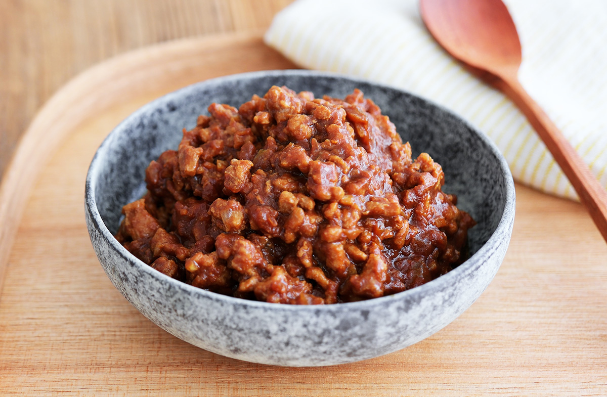 金ごまで食欲増進！濃厚～万能肉味噌♪ - 株式会社 波里Namisato米粉・もち粉・上新粉・胡麻・きな粉の製造販売FOODACTION NIPPON 推進パートナ