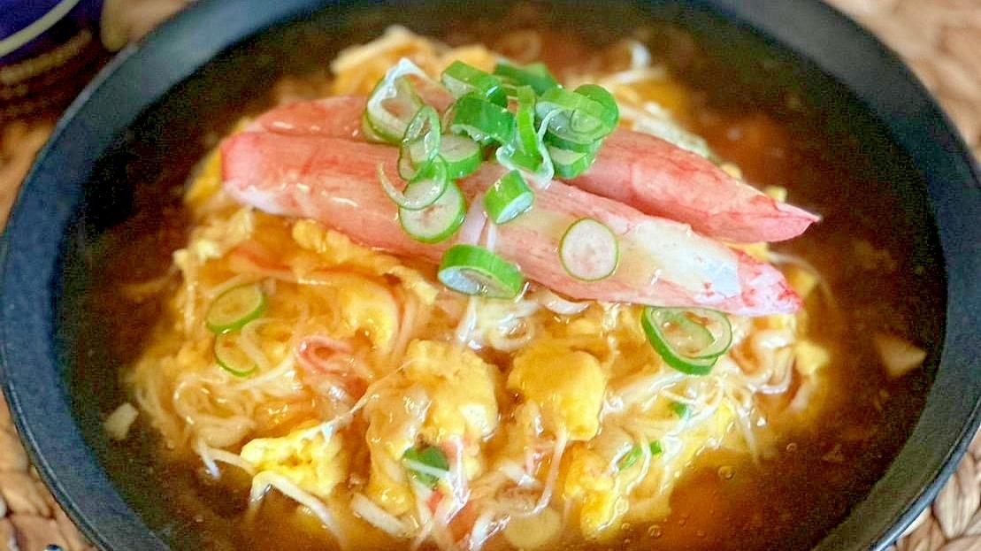 🍜 餃子の王将 天津飯「京風ダレしょう油あん 」「甘酢あん」「塩ダレ」～ ３種類の あんを食べ比べました！！！ぐるぐる
