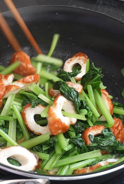 簡単レシピ！ 厚揚げと小松菜のじゃこ炒め