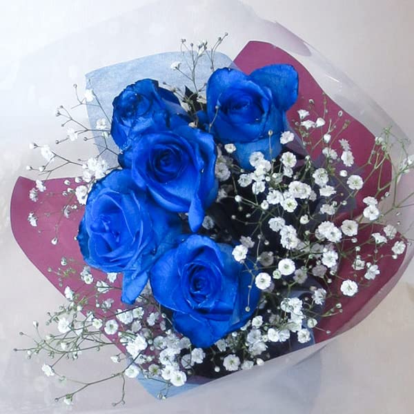 ローズブーケ5本 花言葉は「あなたに出会えた心からの喜び」 生花 フラワーギフト 誕生日 記念日 卒業 卒園 転勤 入学 ギフト 花 女性 バラ 5本花 ギフト 宅配 生花 プレゼント 女性 母 春 夏 秋 冬 お花 即日発送 -COLORFUL Flowers 花のギフト専門店