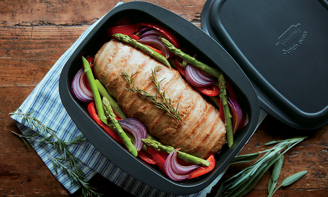 クリームチーズ明太のローストビーフサンド ダッチオーブン