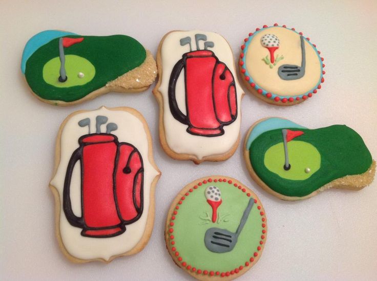 ゴルフクッキー」のアイデア 7 件クッキー, アイシング, アイシングクッキ