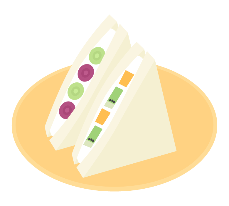 サンドイッチのイラストかわいいフリーアイコン・イラストの無料素材サイトフリーペンシル