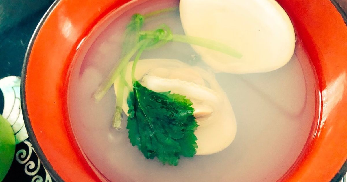 はまぐりのお吸い物のレシピ 作り方：白ごはん.com