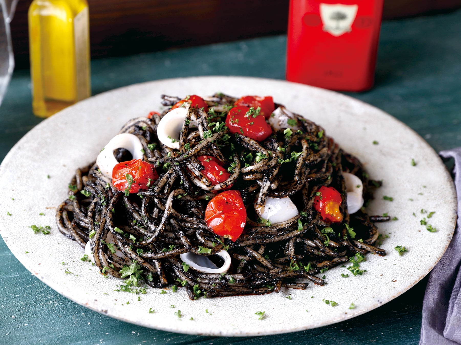 3月手打ちパスタ教室：ヴェネツィア海の幸の定番イカスミパスタ「ネーロ・ディ・セッピア」手打ち生パスタ教室コトコトパスタ