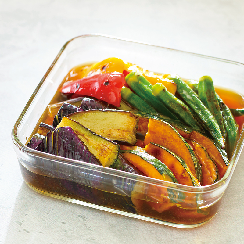 『焼いて漬けるだけ！』なすとオクラの焼き浸しの作り方