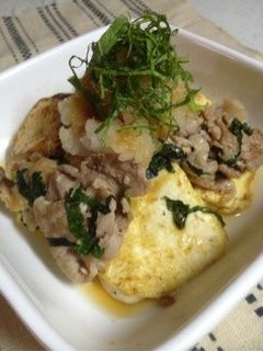 ポン酢でさっぱり♩ナスのひき肉はさみ焼き