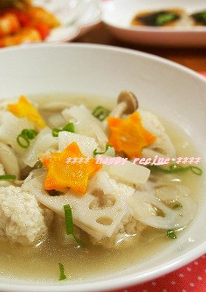 ふわふわ鶏だんごのスープ